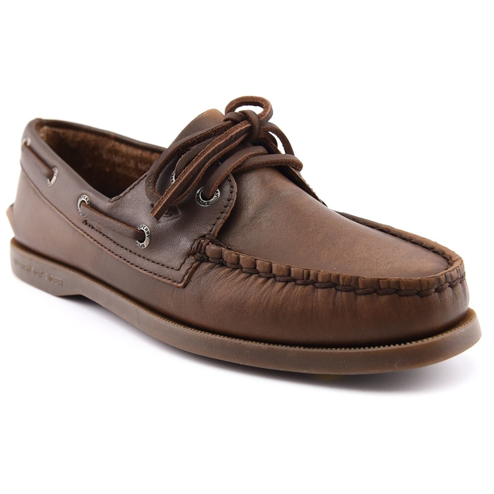 Sperry Authentic 2 Eye Leather Women's Medium Brown Boat Shoes