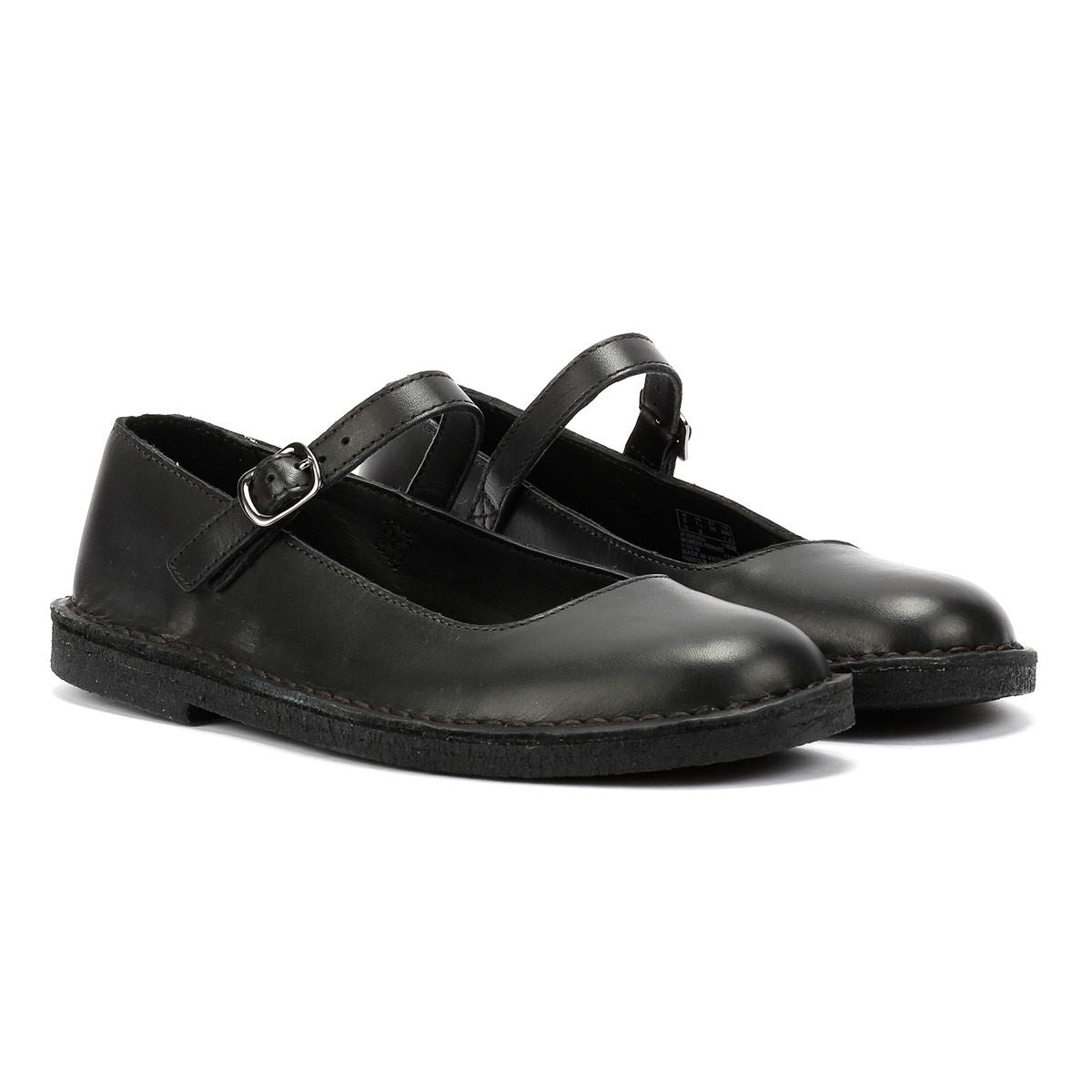 Clarks Originals Desert Jane Leather Women's Black Shoes