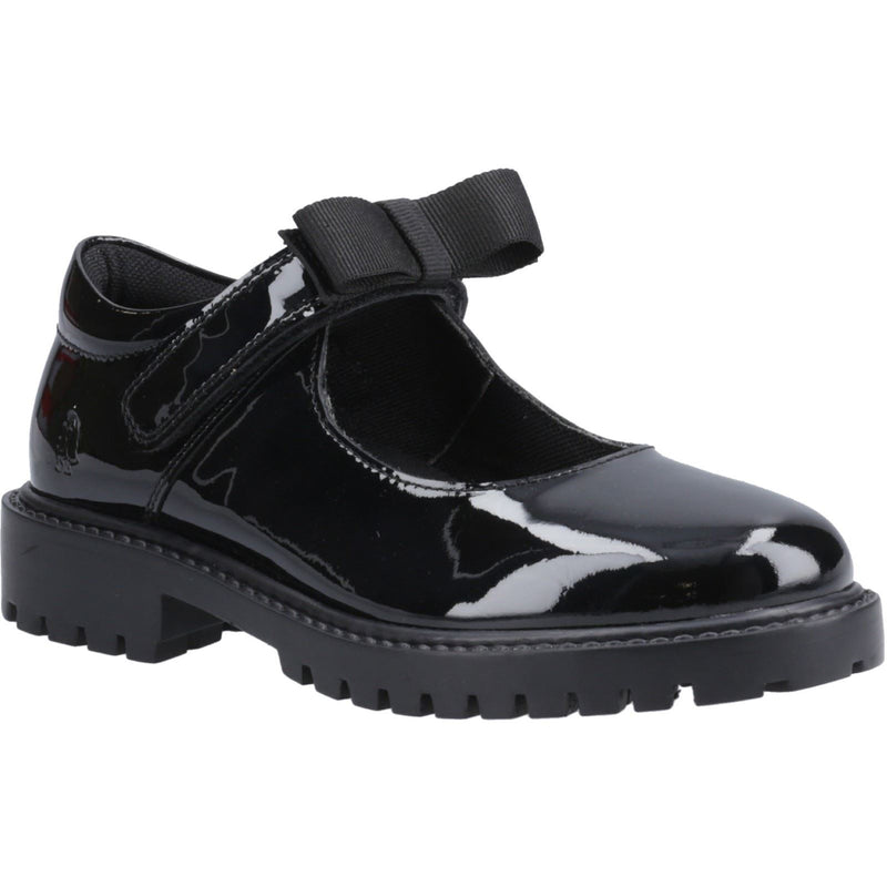 Hush Puppies Astrid Bow Leather Girls's Black Shoes