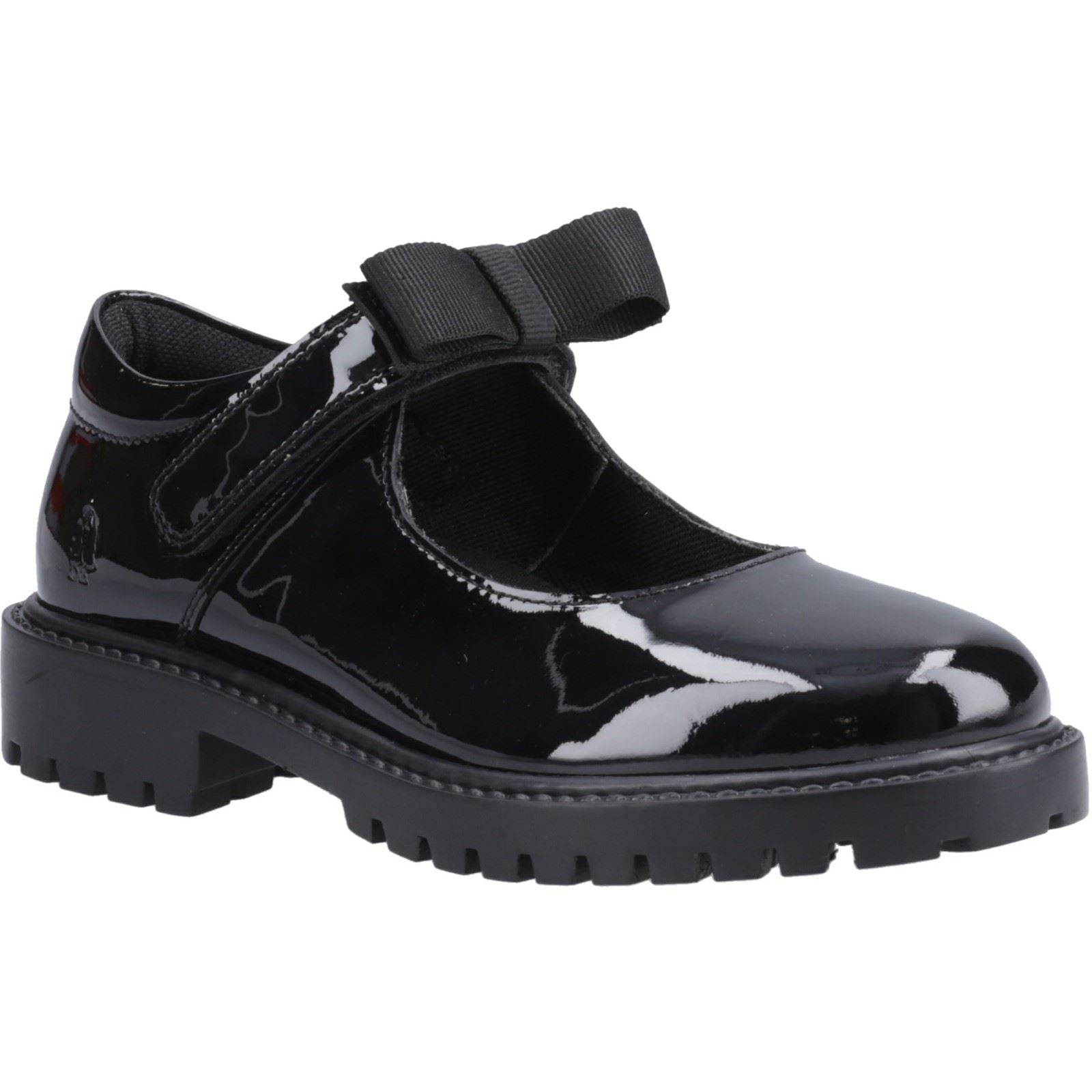 Hush Puppies Astrid Bow Leather Girls's Black Shoes