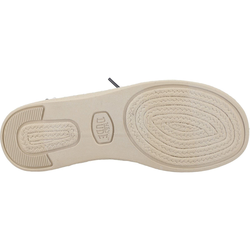 HEYDUDE Wendy Espadrille Retro Palm Cotton Blend Women's Celadon Green/White Espadrilles