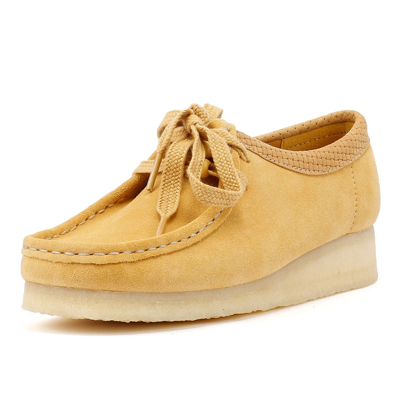 Clarks Originals Wallabee Suede Women's Golden Tan Shoes