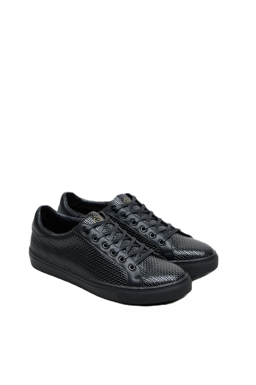 Antique Rogue Kimber Patent PU Leather Men's Black Sneakers