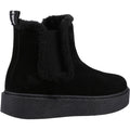 Hush Puppies Bella Suede Women's Black Flat Chelsea Boots