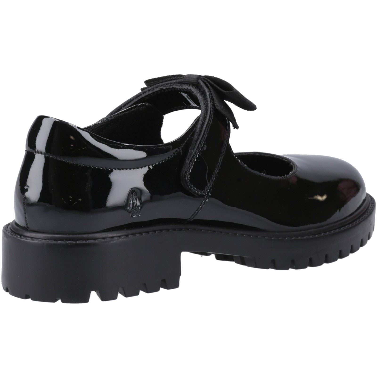 Hush Puppies Astrid Bow Leather Girls's Black Shoes