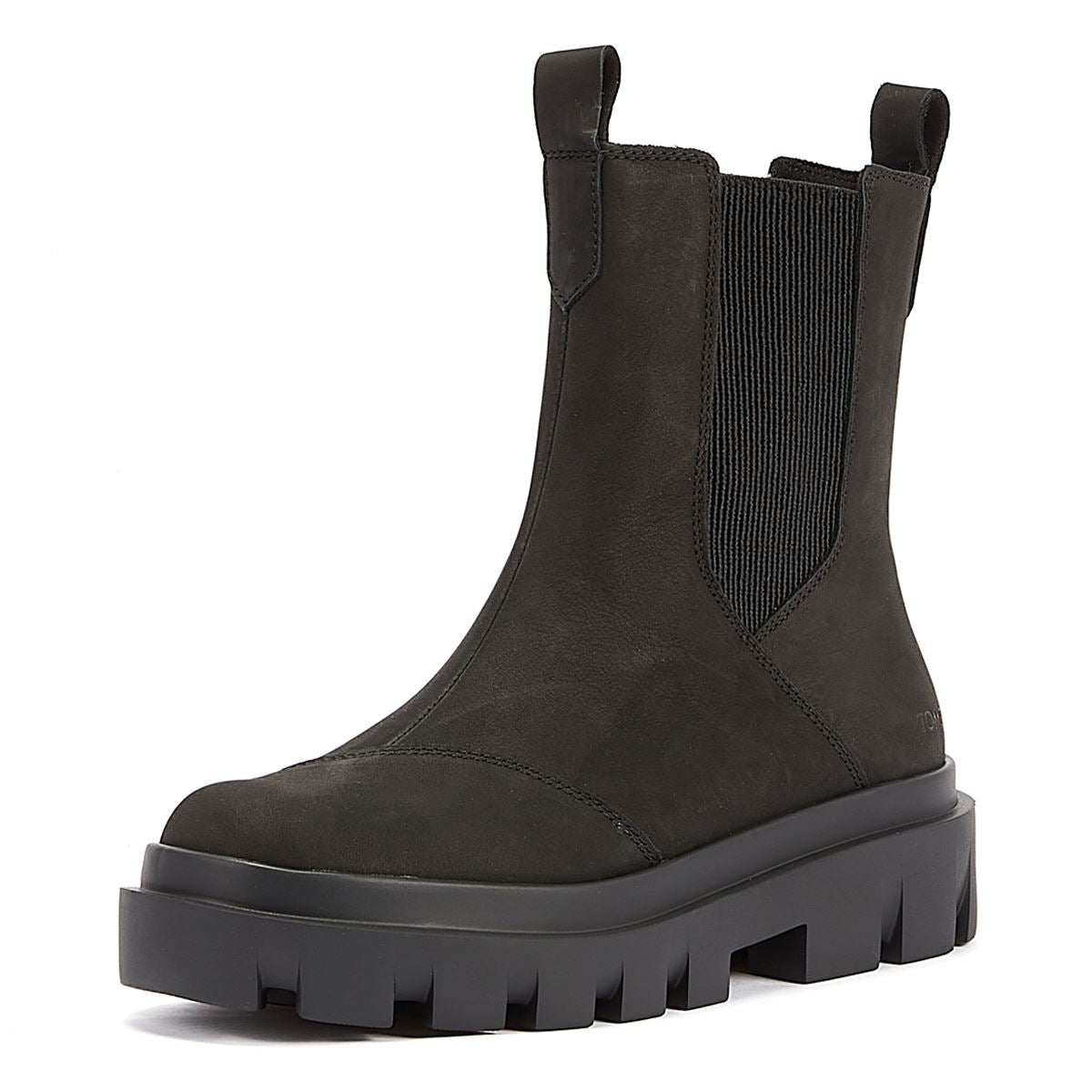 TOMS Rowan Leather Women's Black Boots