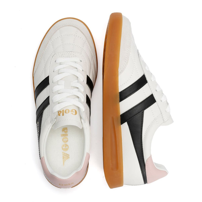 Gola Stadia Leather Women's White/Black/Chalk Pink Sneakers