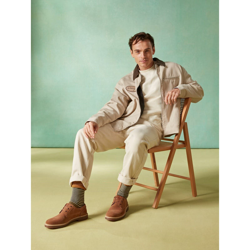 Hush Puppies Guy Leather Men's Tan Lace-Up Shoes