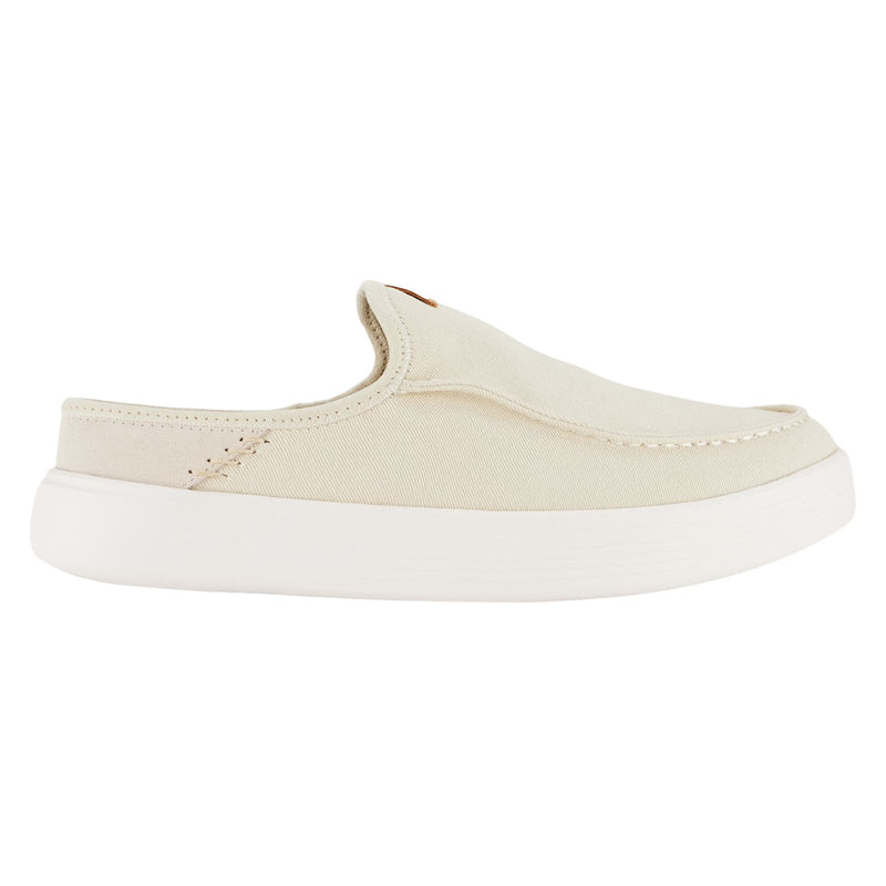 HEYDUDE Austin Workwear Leather Men's Almost White Slippers