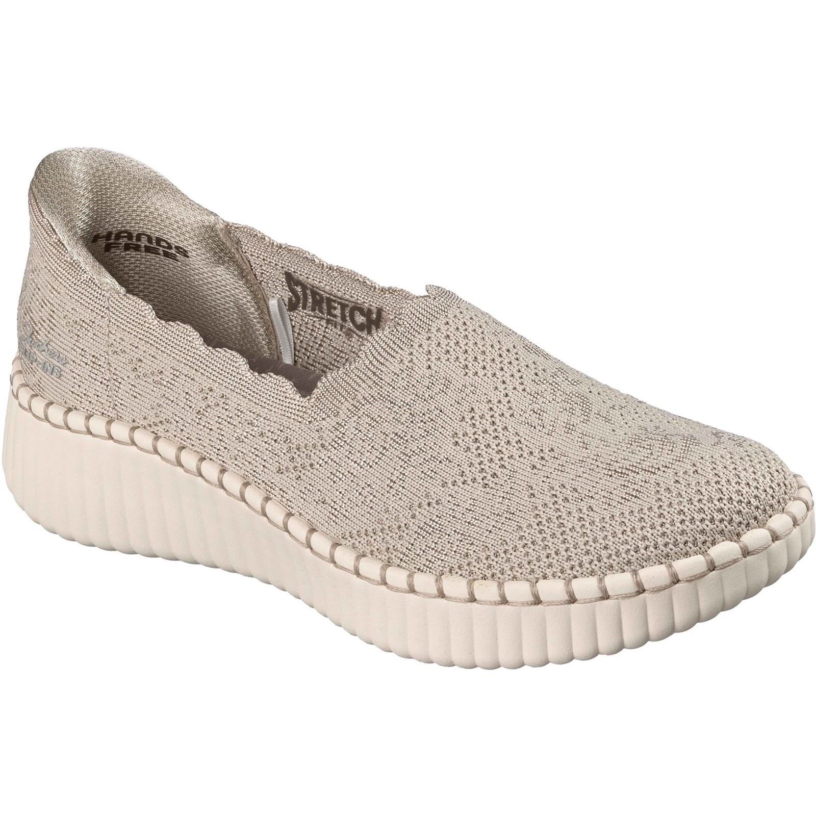 Skechers Wilshire Boulevard Polyester Women's Taupe Sneakers