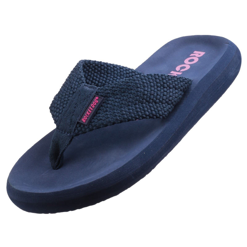 Rocket Dog Sunset Webbing Women's Navy Flip Flops