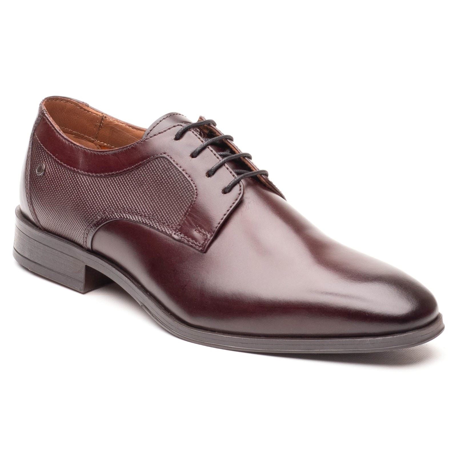 Base London Dome Leather Men's Burnt Brown Lace-Up Shoes