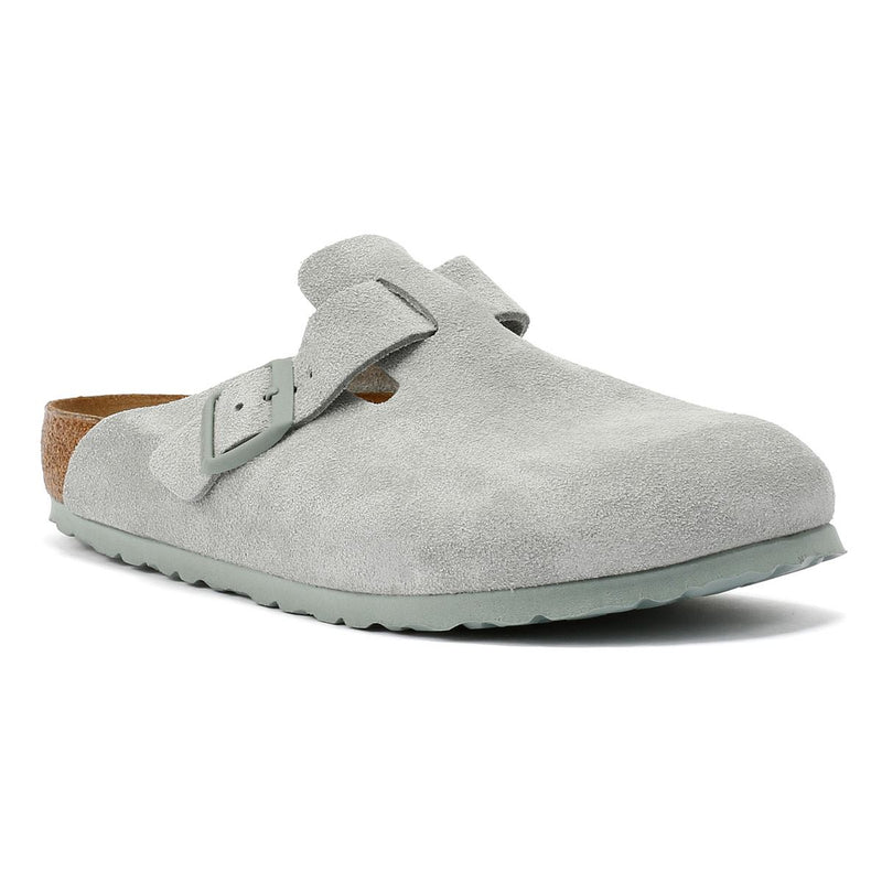 Birkenstock Boston Suede Pure Sage Clogs
