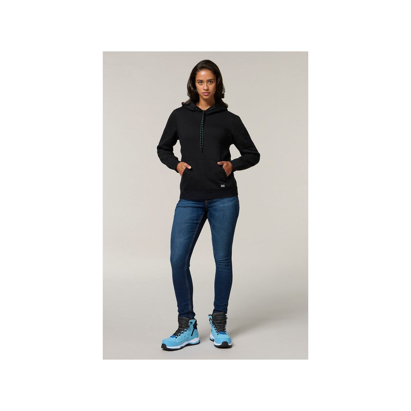 Hard Yakka Gladiator Cotton Women's Black Hooded Sweatshirt