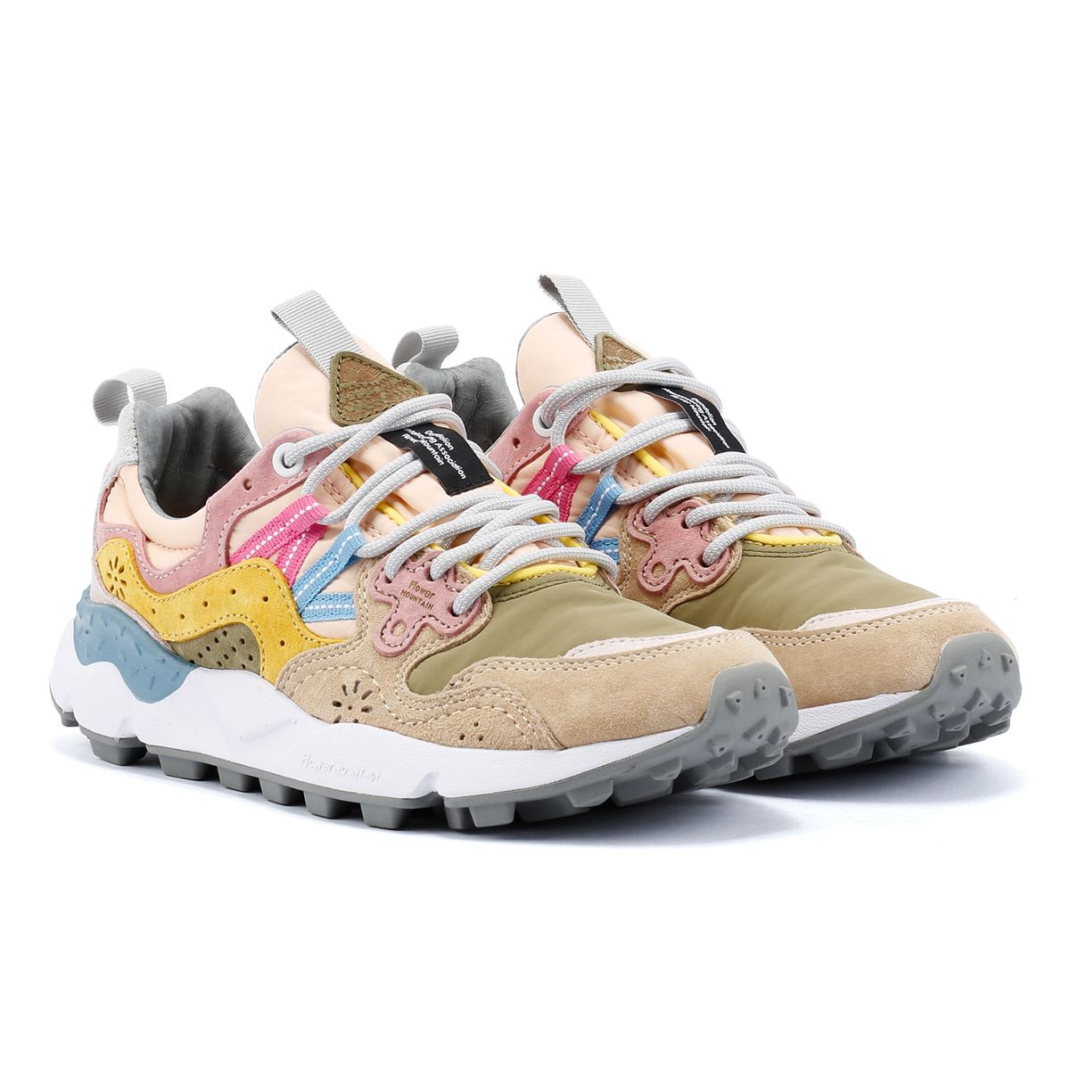 Flower Mountain Yamano 3 Women's Khaki/Pink Sneakers