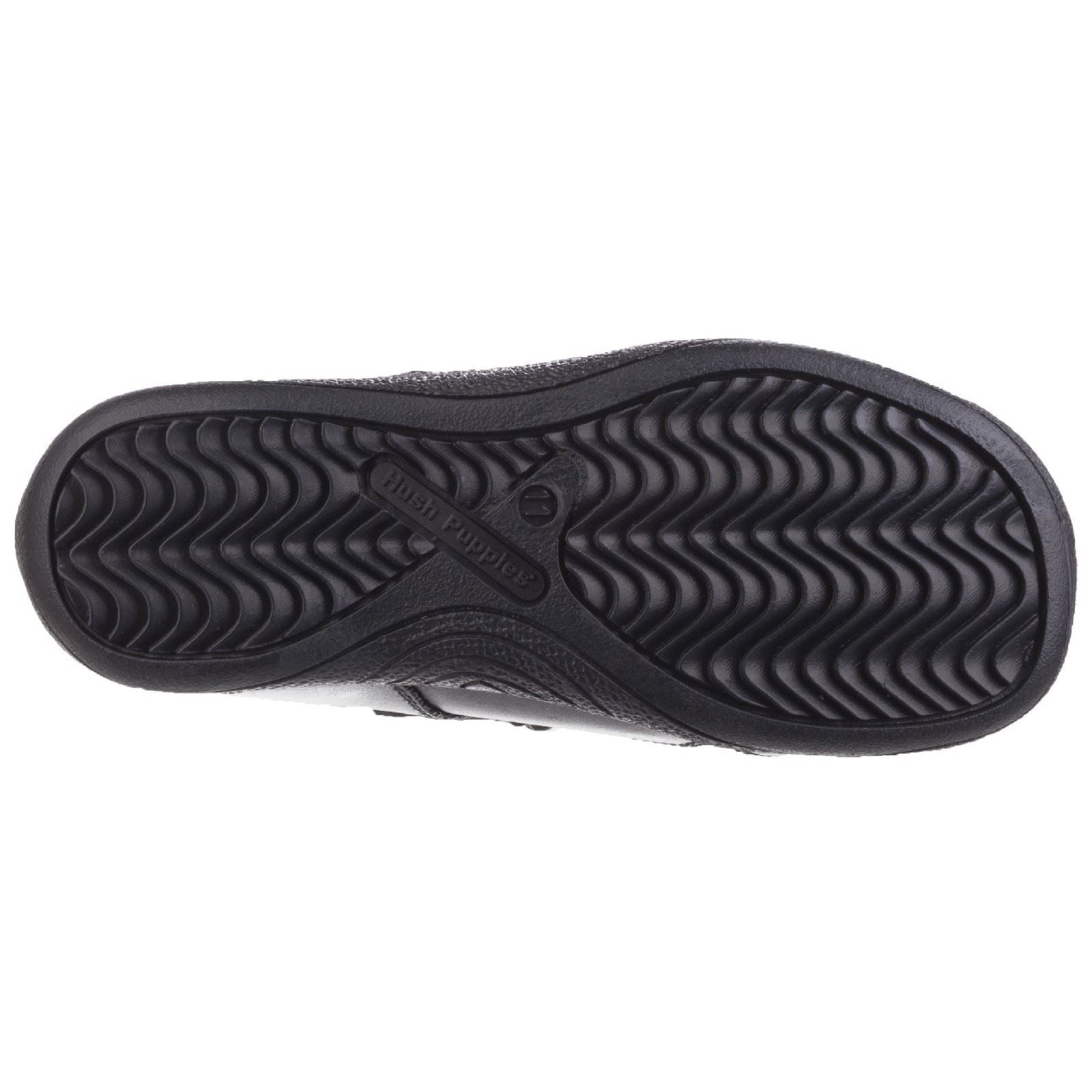 Hush Puppies Cindy Junior Leather Girls Black Shoes