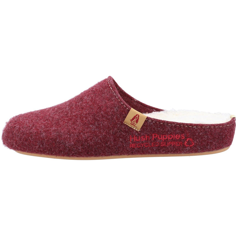 Hush Puppies The Good 90% Recycled RPET Synthetic Women's Burgundy Slippers
