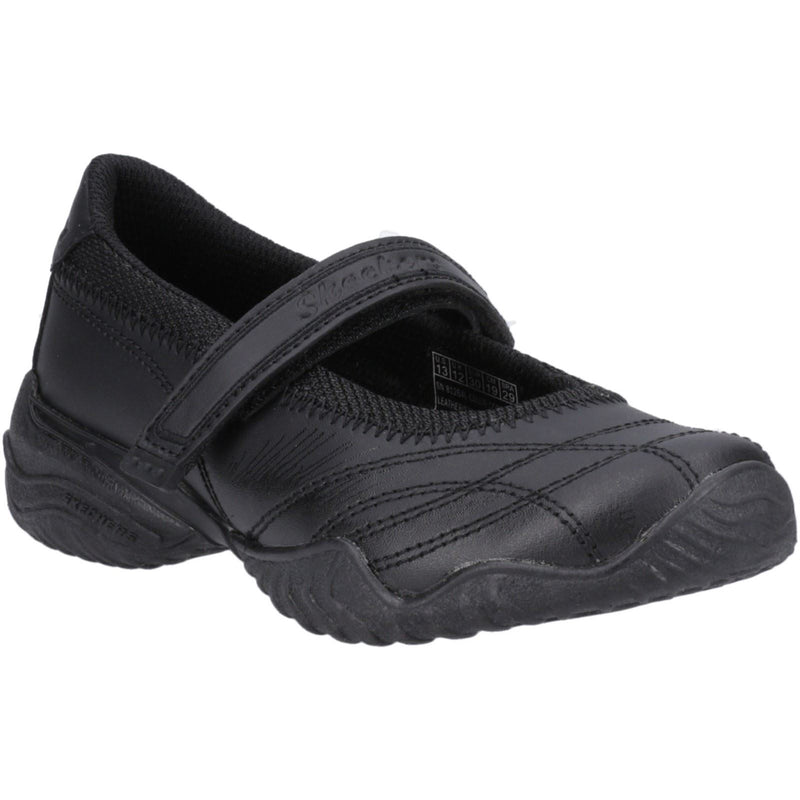 Skechers Velocity Pouty Leather Girls's Black Shoes