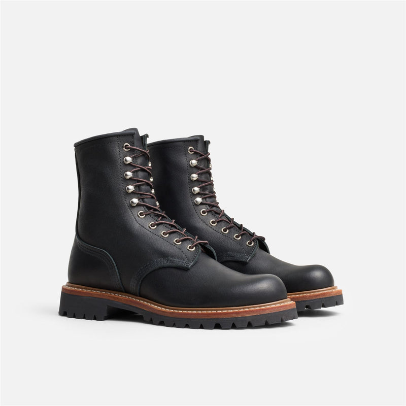 Red Wing 8-Inch Logger Oil Leather Men's Black Boots