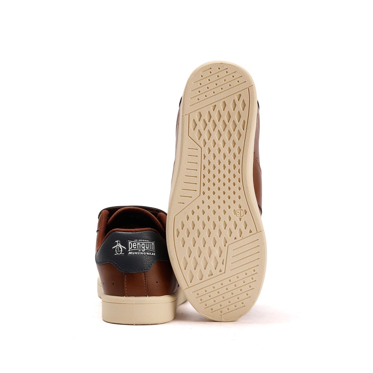 Penguin Junior Marble Tan/Navy Sneakers