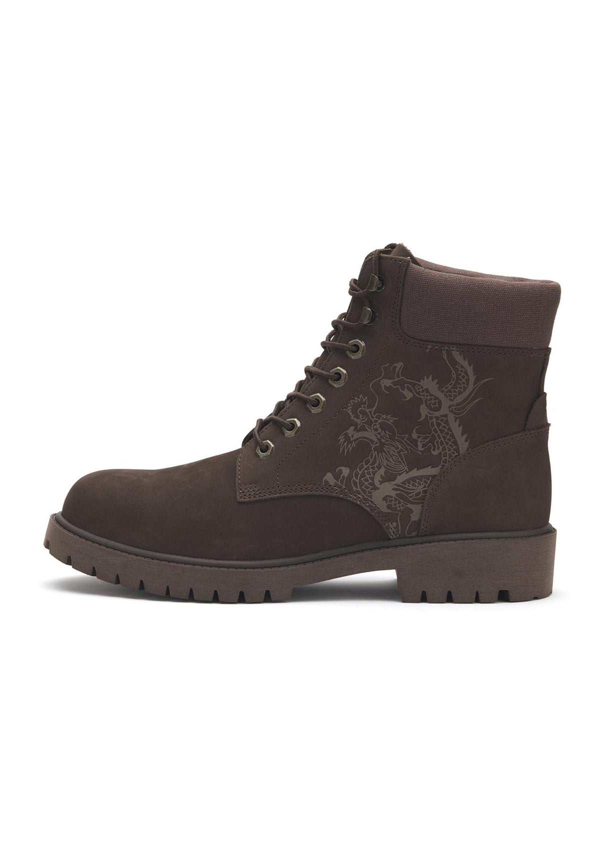 ED Hardy Dancing Dragon Nubuck Men's Brown Boots