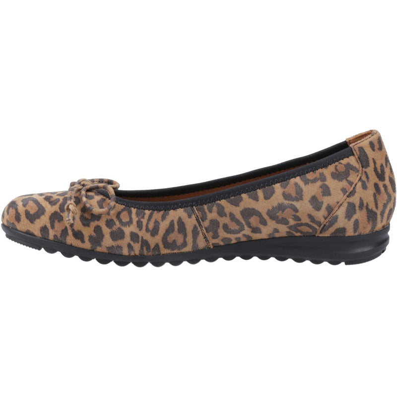 Hush Puppies Lucille Leather Women's Leopard Flats