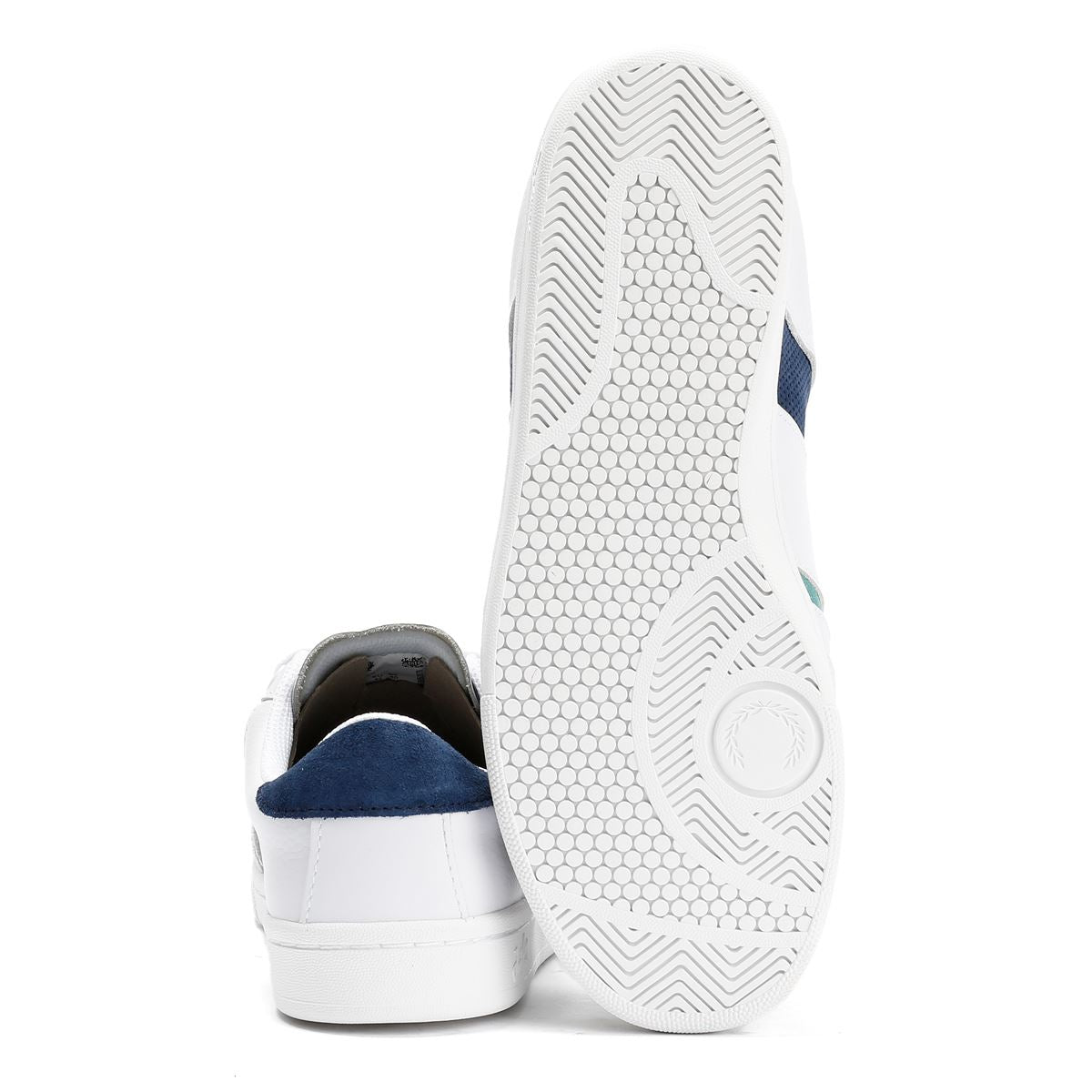 Fred Perry B725 Leather Suede Men's White/Navy/Mint Sneakers