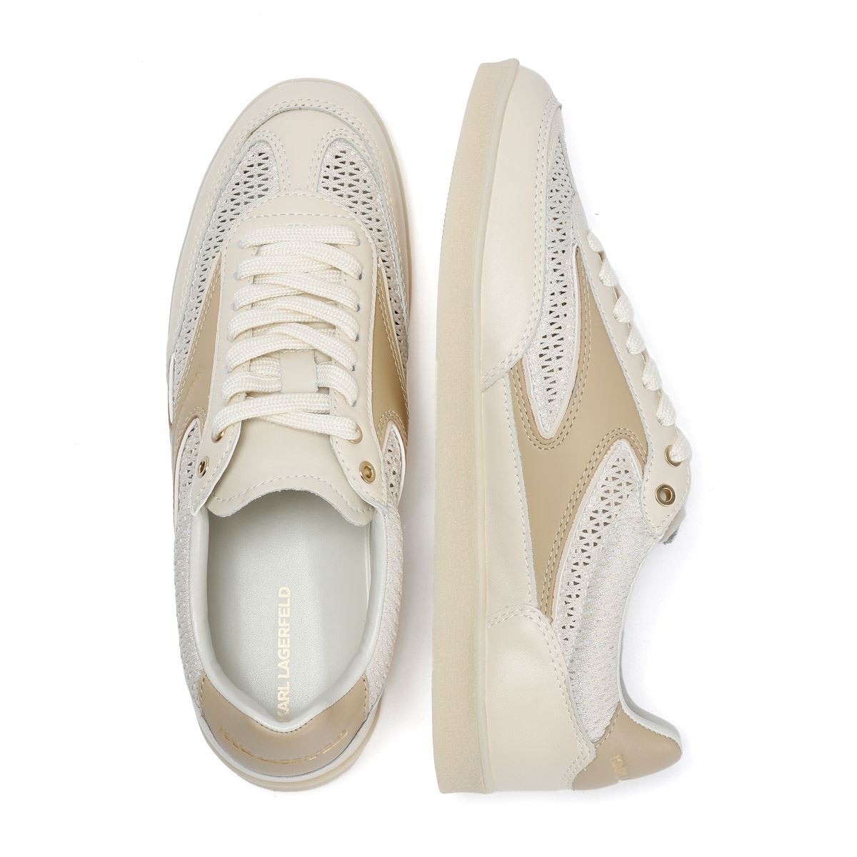 Karl Lagerfeld Kandidate Mesh Mix Women's Cream Sneakers
