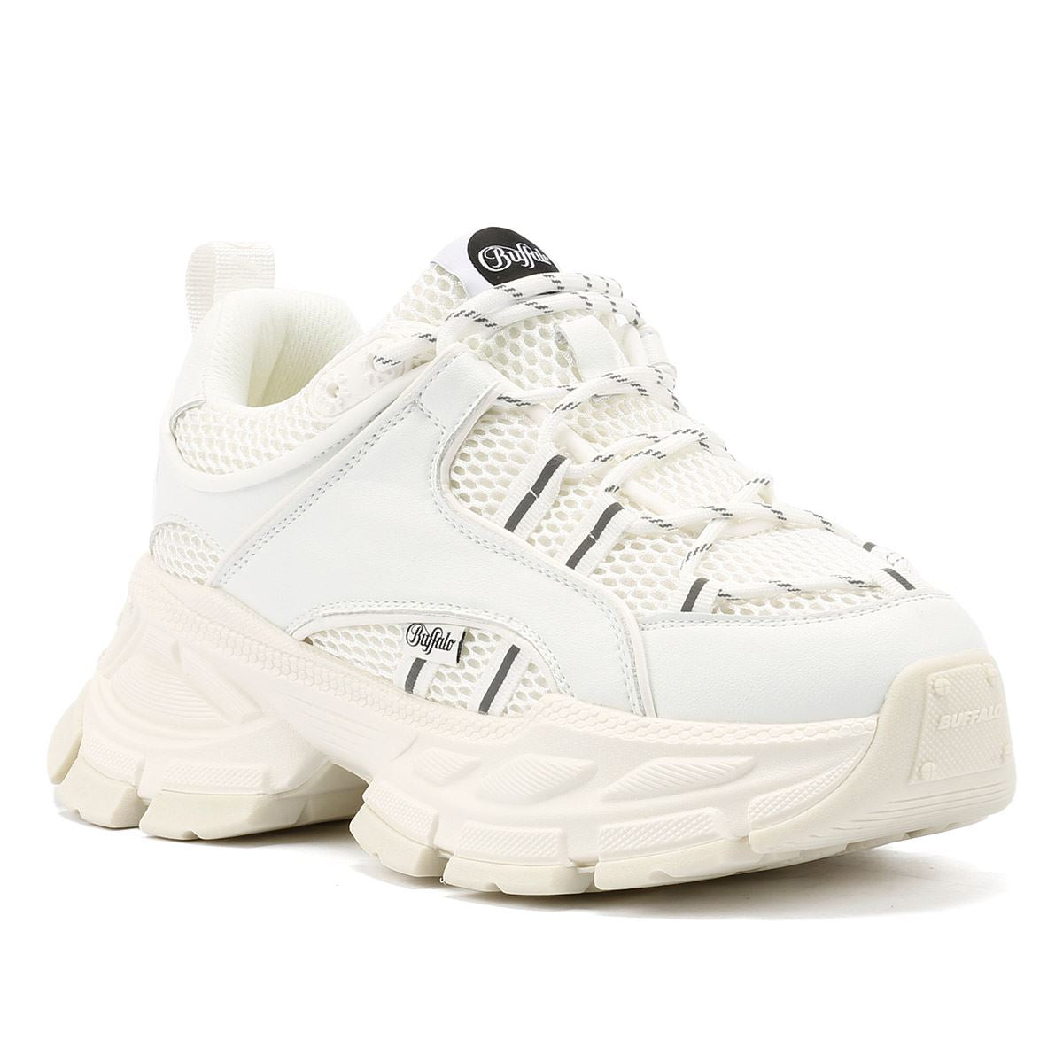 Buffalo Saturn Lace Women's White Sneakers