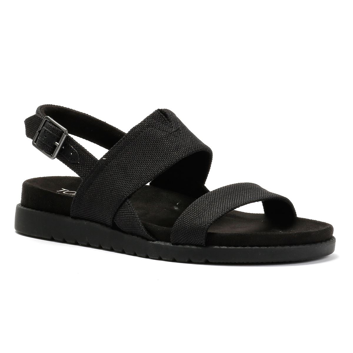 TOMS Marin Slingback Canvas Women's Black Sandals
