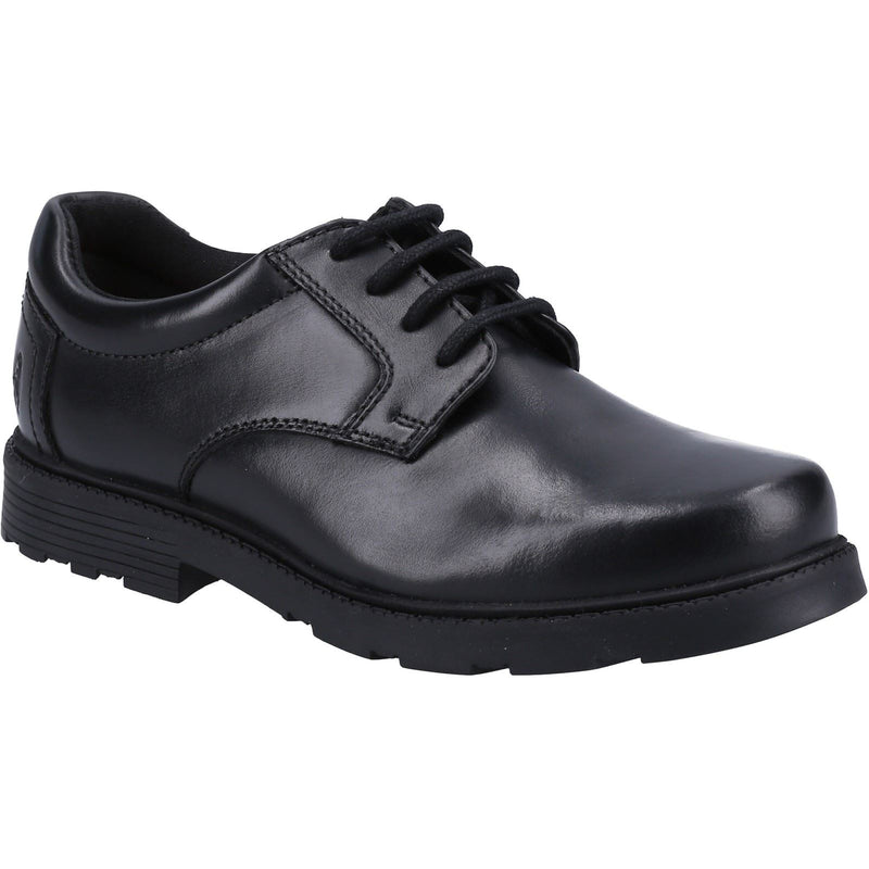 Hush Puppies Oliver SNR Leather Boys's Black Shoes