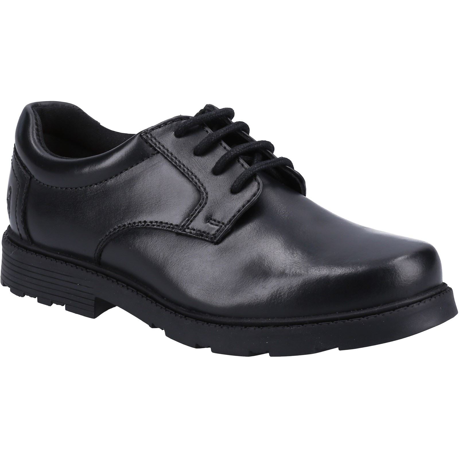 Hush Puppies Oliver SNR Leather Boys's Black Shoes