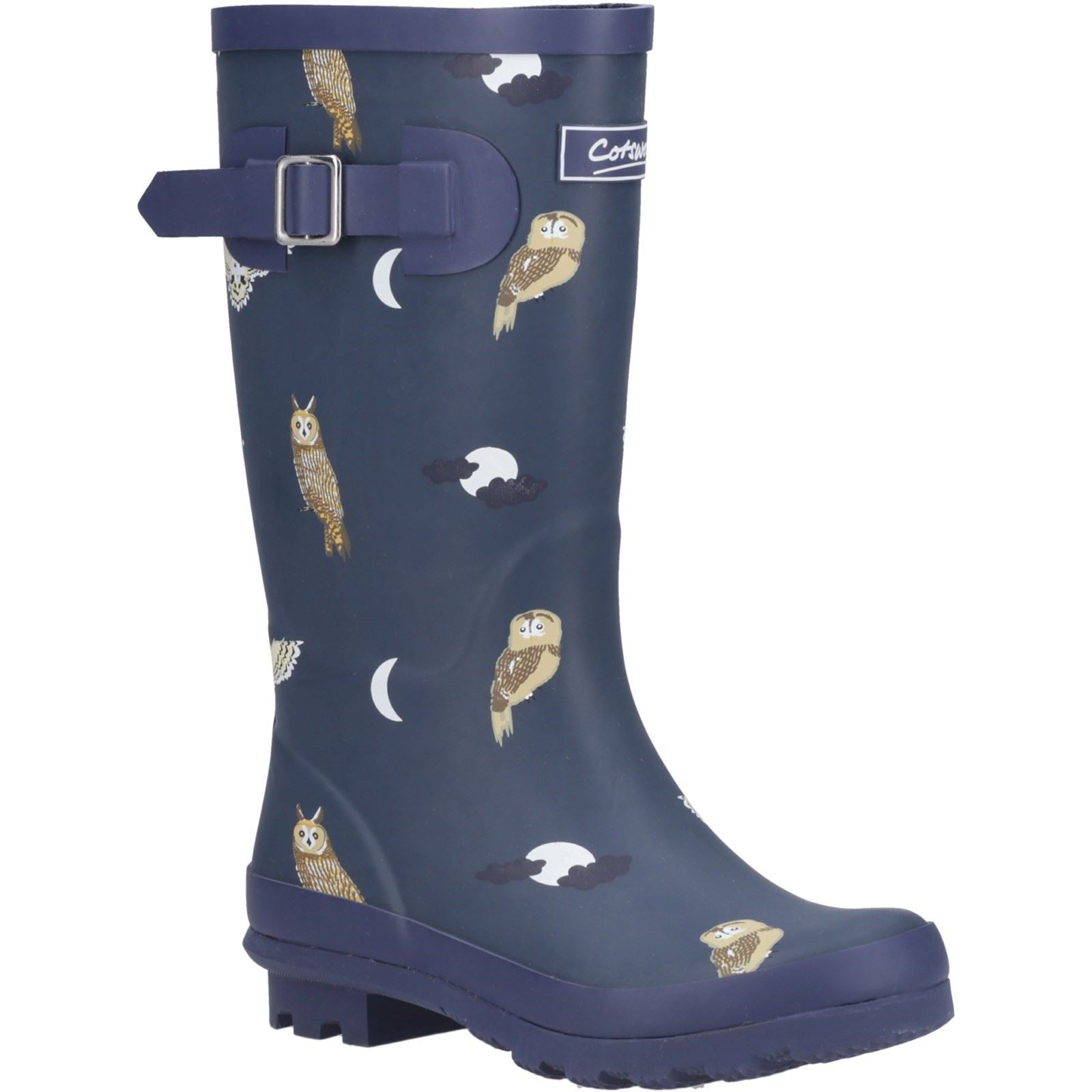 Cotswold Woodland JNR Rubber Girls's Owls Wellington Boots