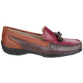 Cotswold Biddlestone Leather Women's Chestnut/Tan/Wine Loafers