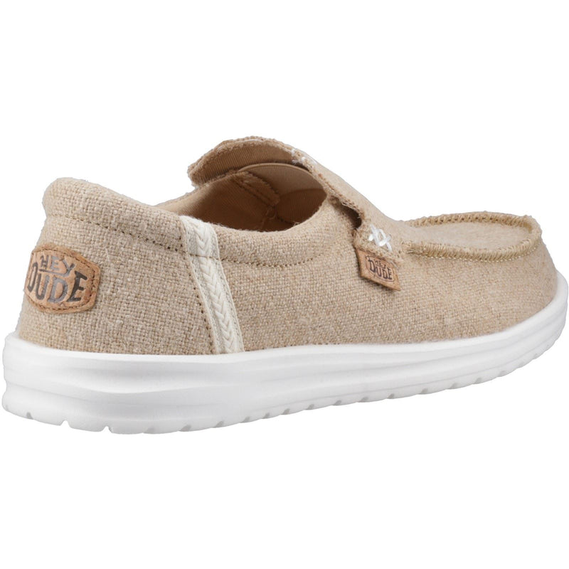 HEYDUDE Mikka Jute Linen Men's Irish Cream Moccasins Shoes