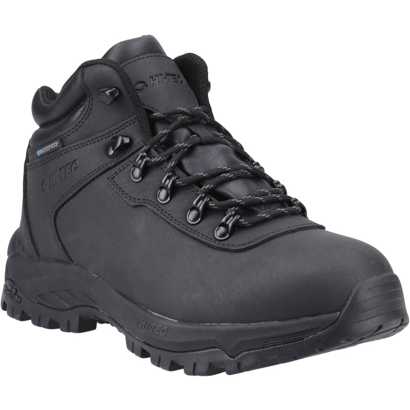 Hi-Tec Eurotrek Lite Waterproof Faux Leather Men's Black Hiking Boots