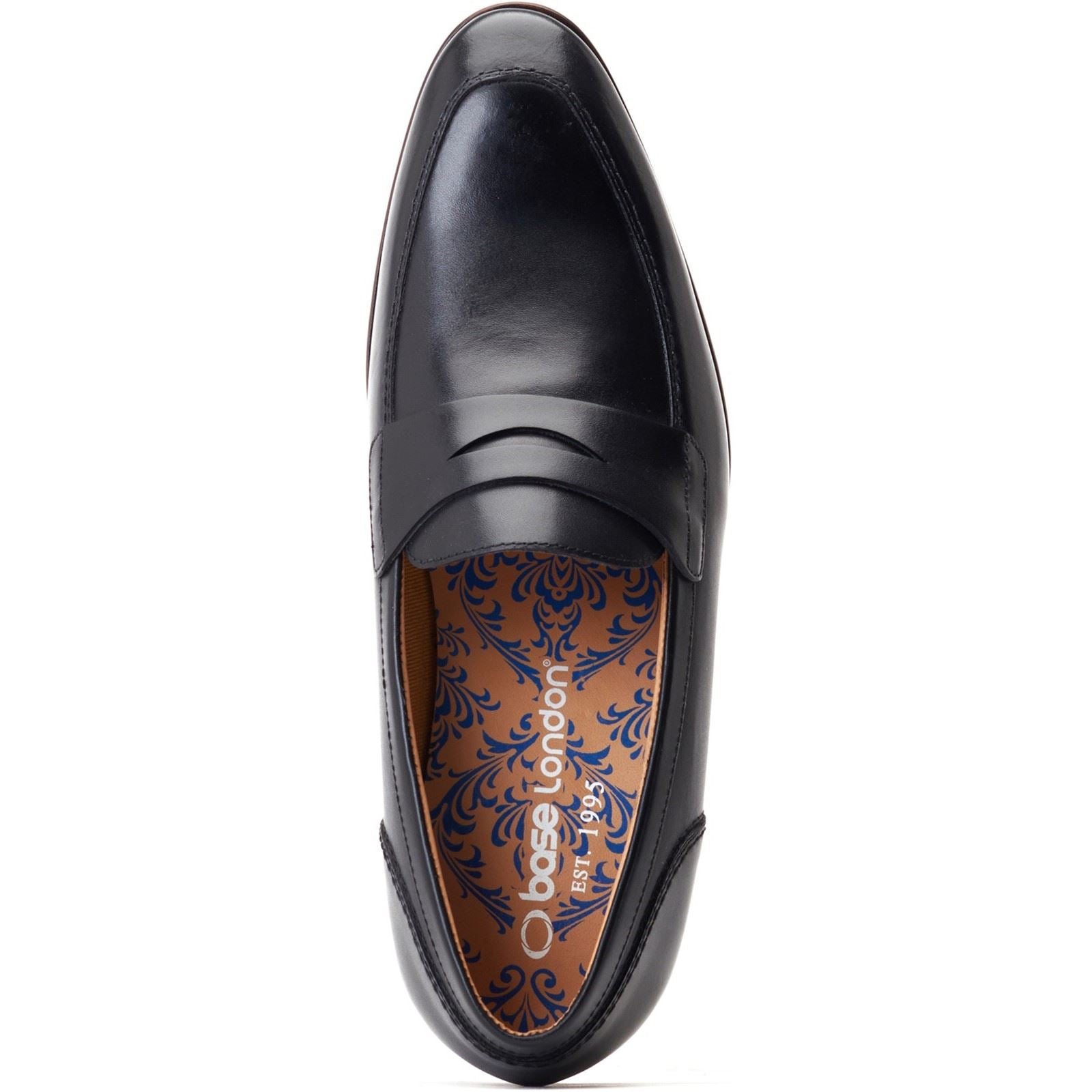 Base London Bruno Leather Men's Black Loafers