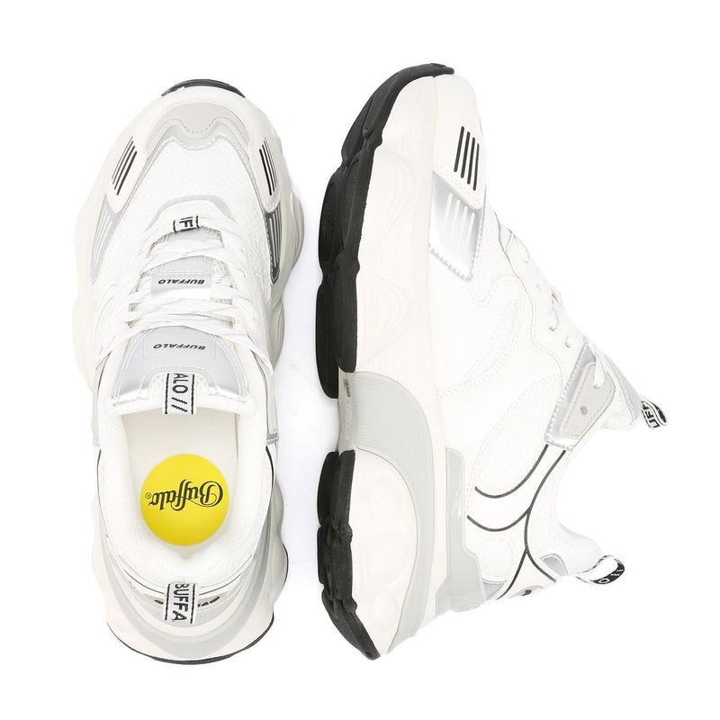 Buffalo Truck Women's White/Silver Sneakers