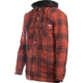 Dickies Fleece Hood Flannel Men's Red Shirt Jacket