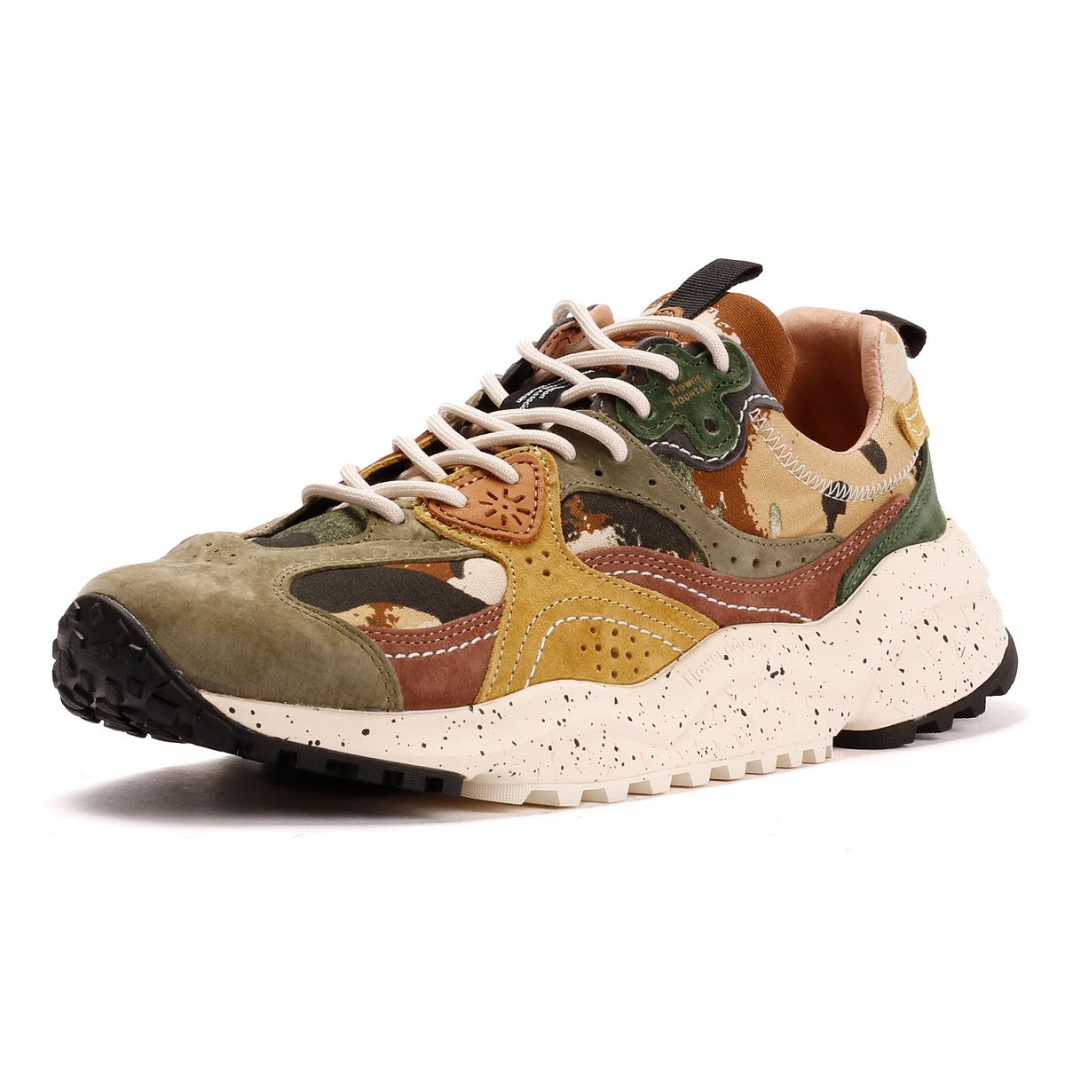 Flower Mountain Wave Suede Men's Camouflage Sneakers