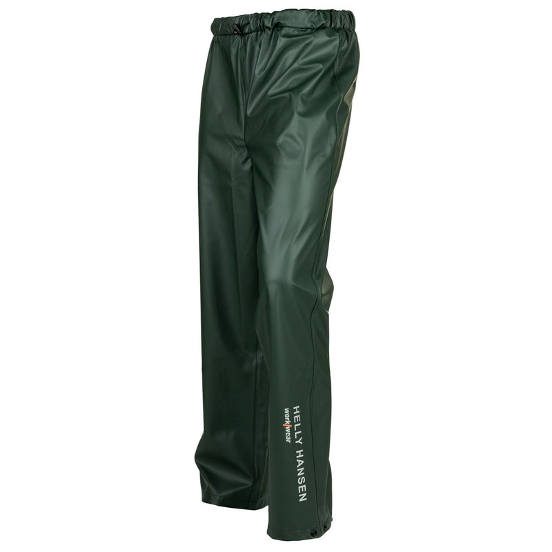 Helly Hansen Workwear Voss Polyester Unisex Adults Green Rain Trousers