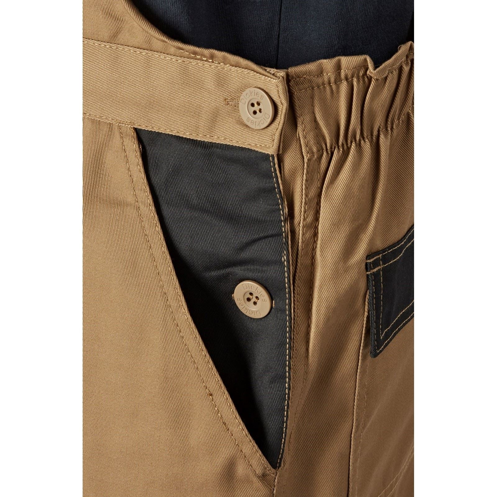 Dickies Everyday Bib and Brace Polyester Men's Brown Work Overall