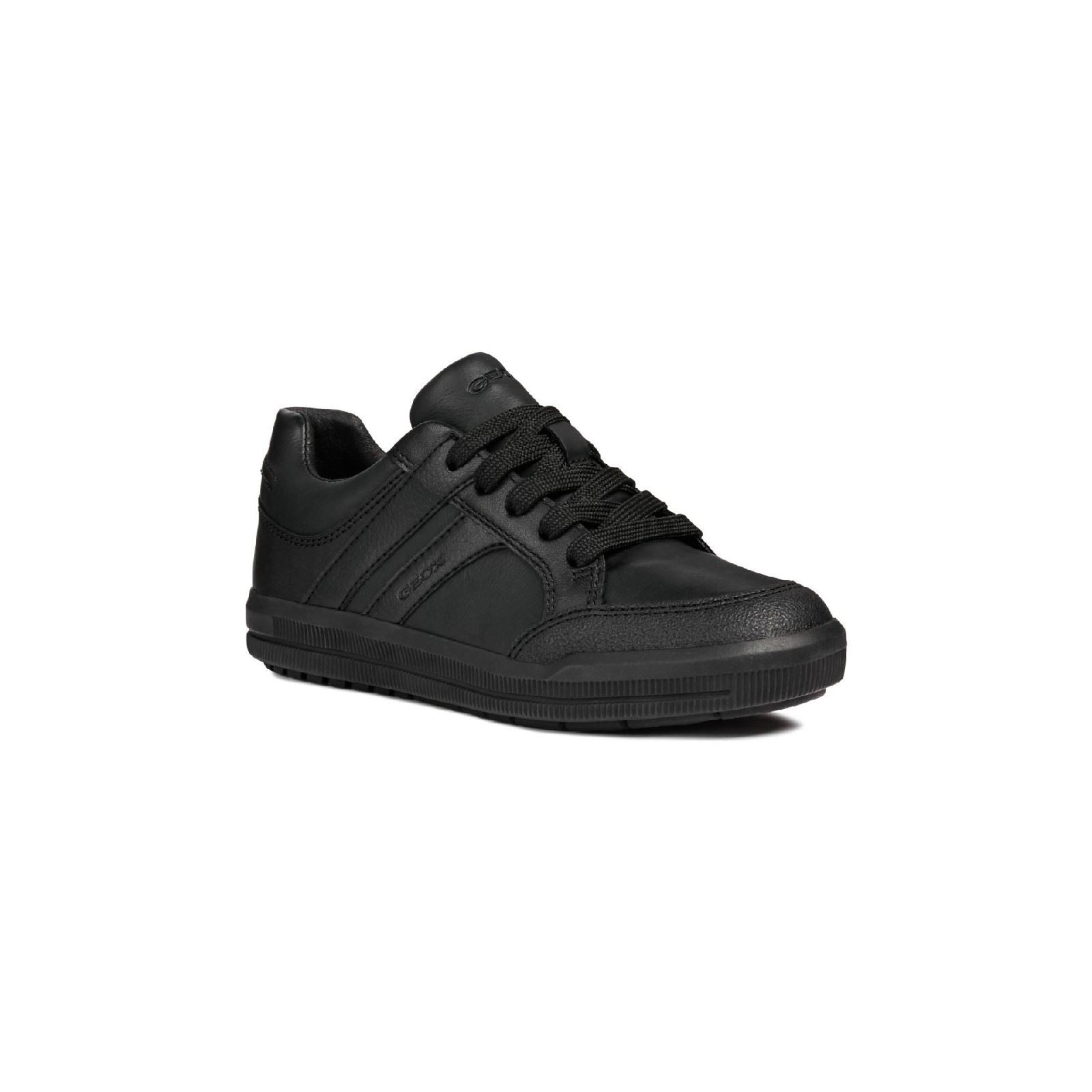 Geox J Arzach B. D Leather Boy's Black Trainers