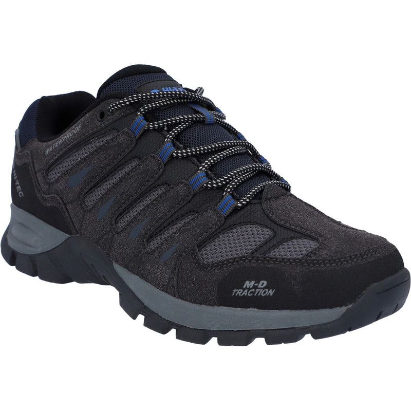Hi-Tec Corzo Low PU Suede Men's Charcoal/Nautical Blue Hiking Boots