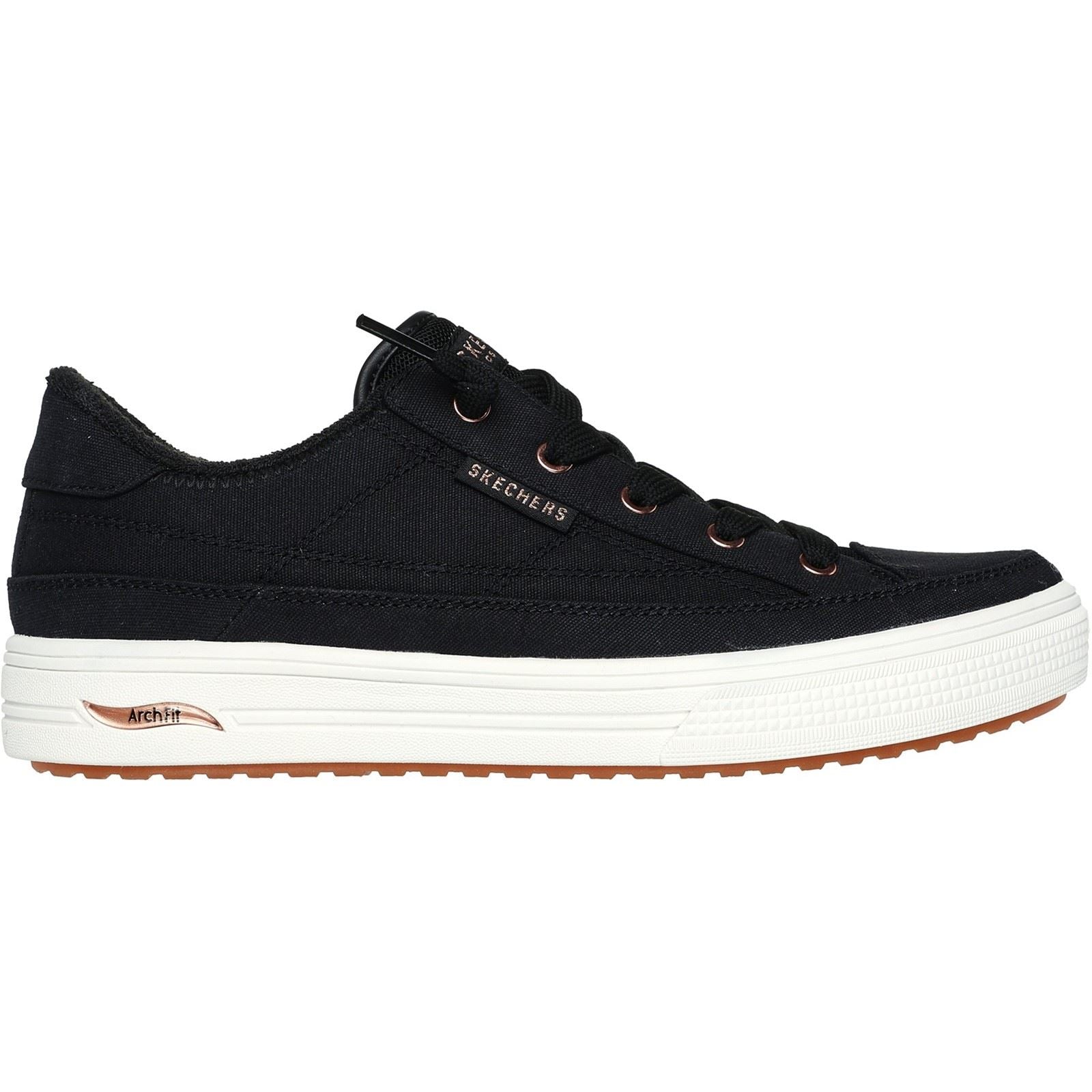 Skechers Arch Fit Arcade - Meet Ya There Textile Women's Black Sneakers