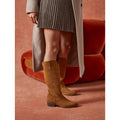 Hush Puppies Isabella Suede Women's Tan Heeled Knee High Boots
