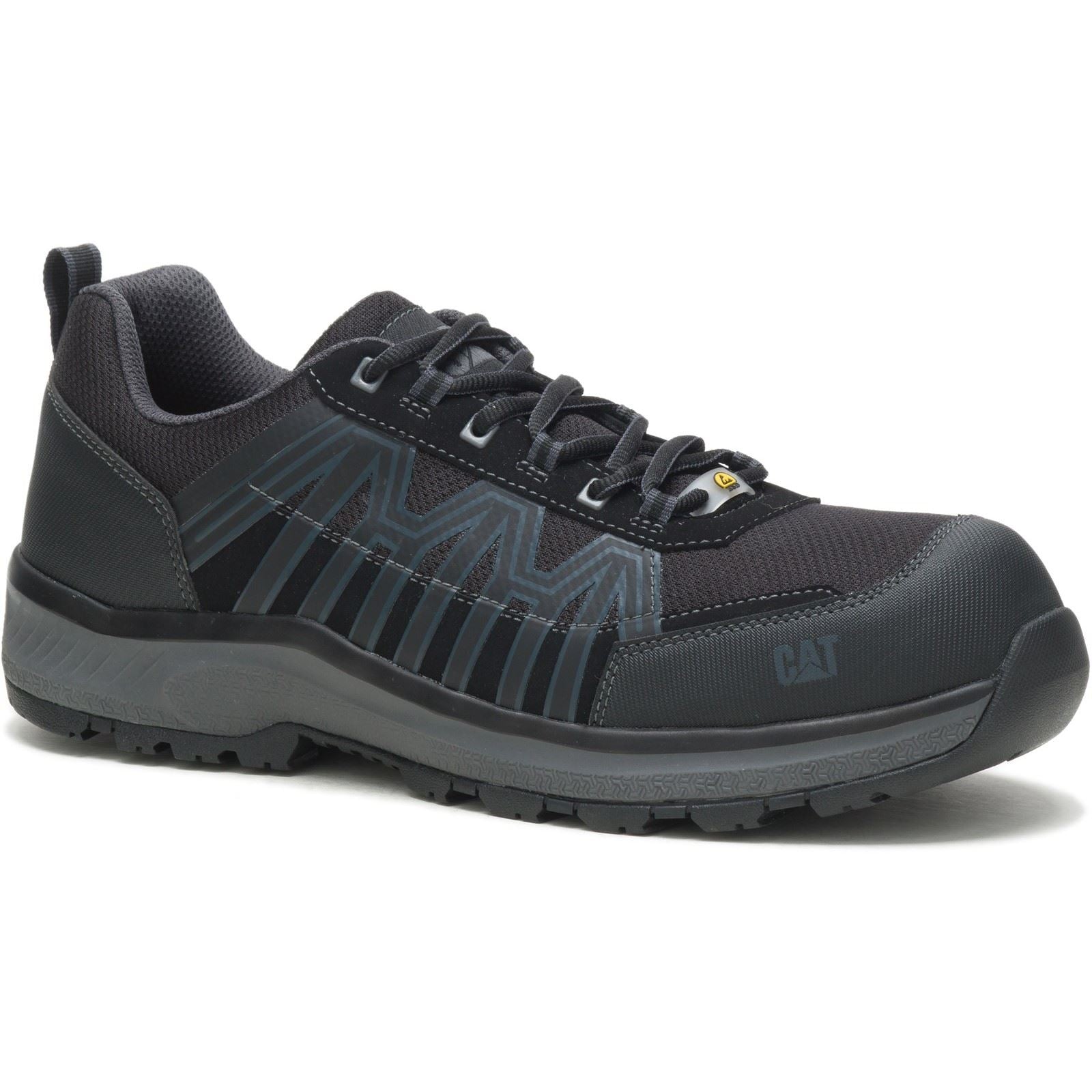 Caterpillar Charge PU/Mesh/Synthetic Black Safety Sneakers