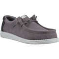 HEYDUDE Wally Workwear Synthetic Blend Men's Granite Grey/Black Moccasins Shoes