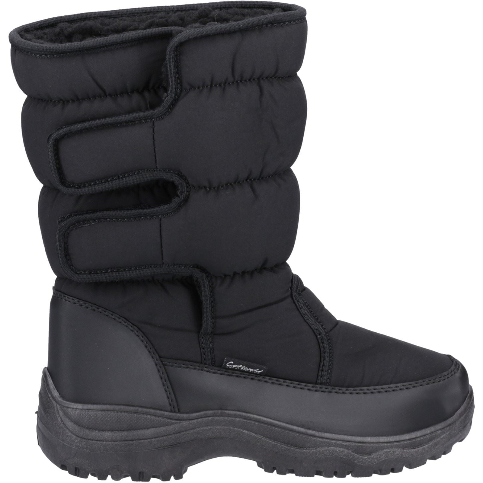 Cotswold Welland Textile Women's Black Winter Mid Calf Boots