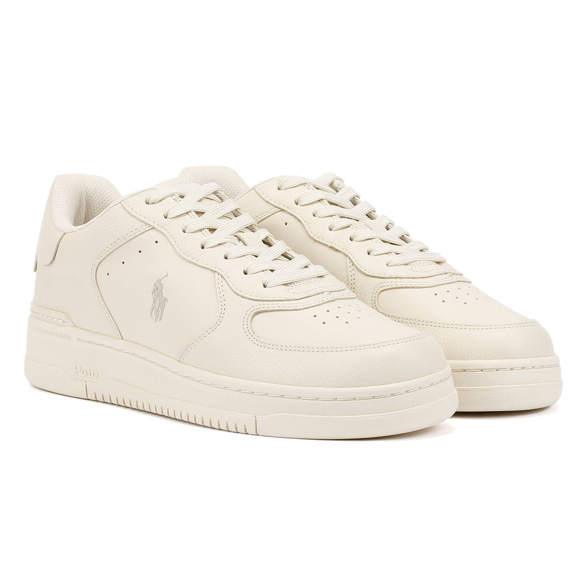 Polo Ralph Lauren Masters Court Leather Men's Ecru Sneakers